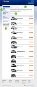 Budget Rental Car Landing Page