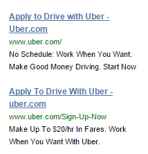 Uber ad copy