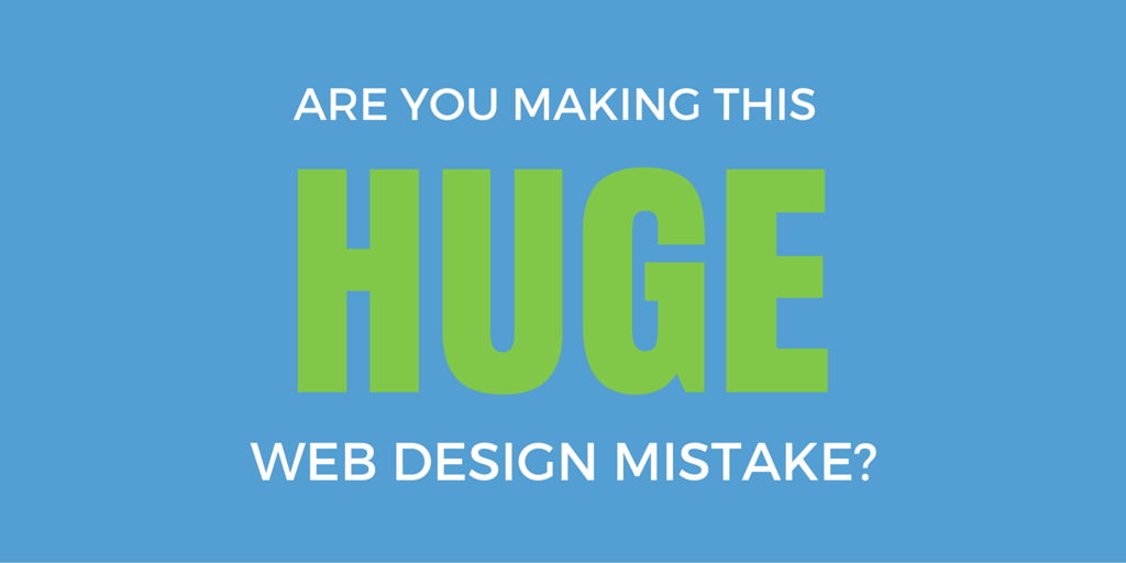 Web design mistake