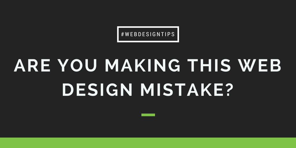 Web Design Mistake