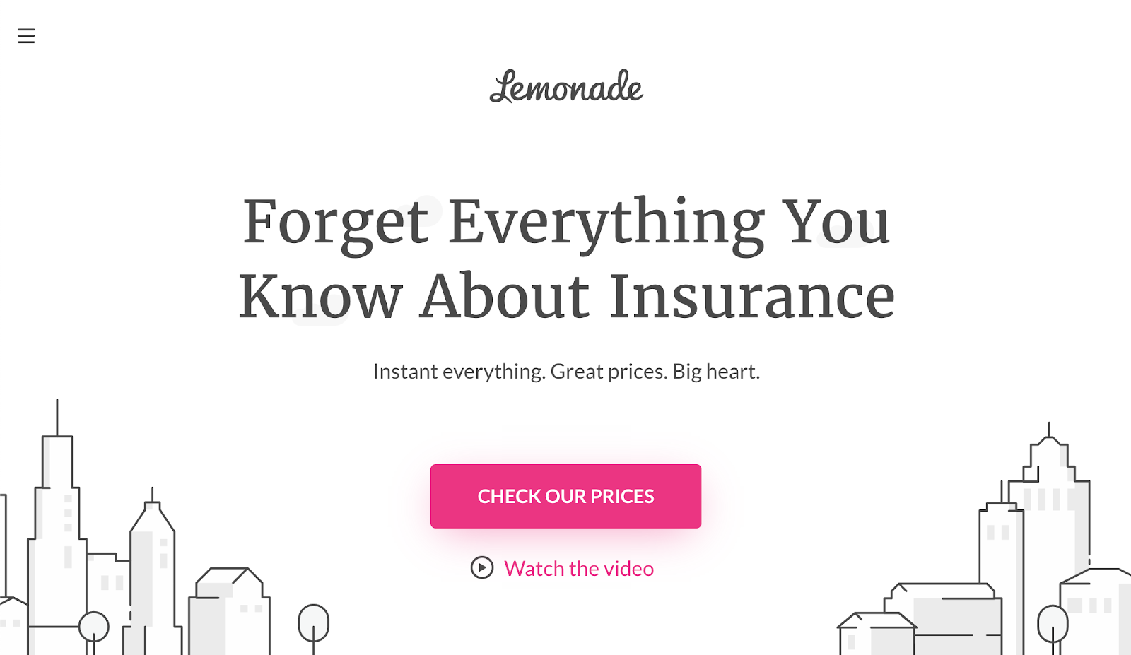 Lemonade's Homepage: Forget Everything You Know About Insurance