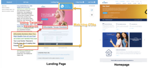 see competitors landing pages